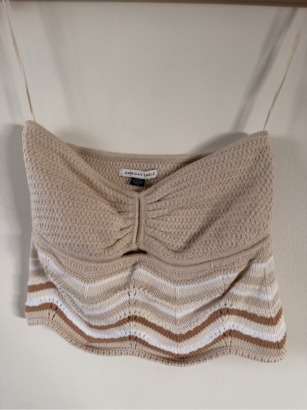American Eagle Outfitters Strapless Knit Crop Top